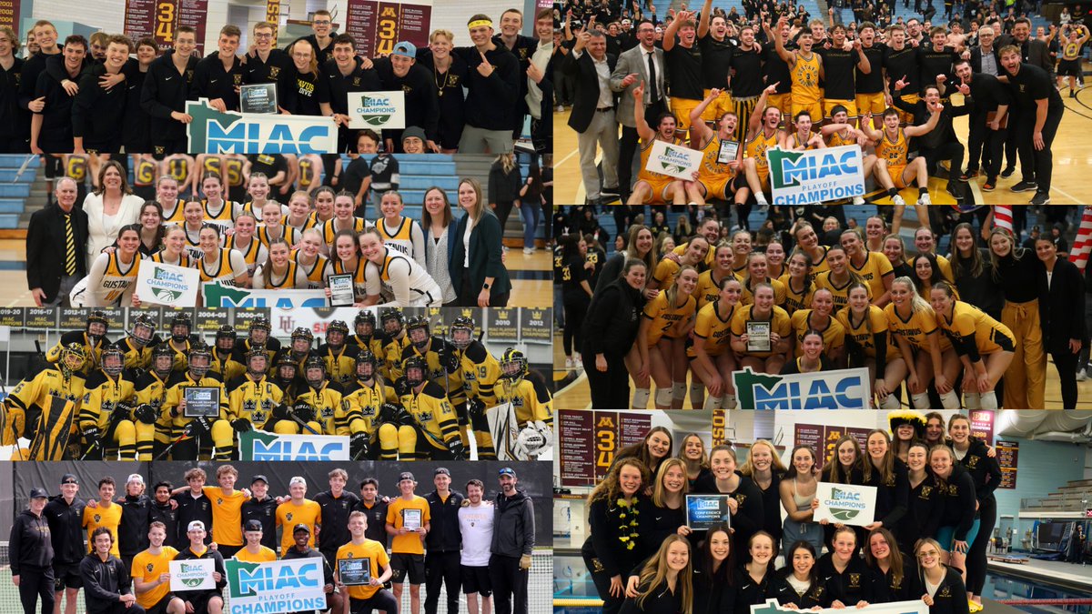 Gustavus women win third straight MIAC All-Sports trophy, while the men finish third Release: gogusties.com/news/2024/5/15… #GoGusties