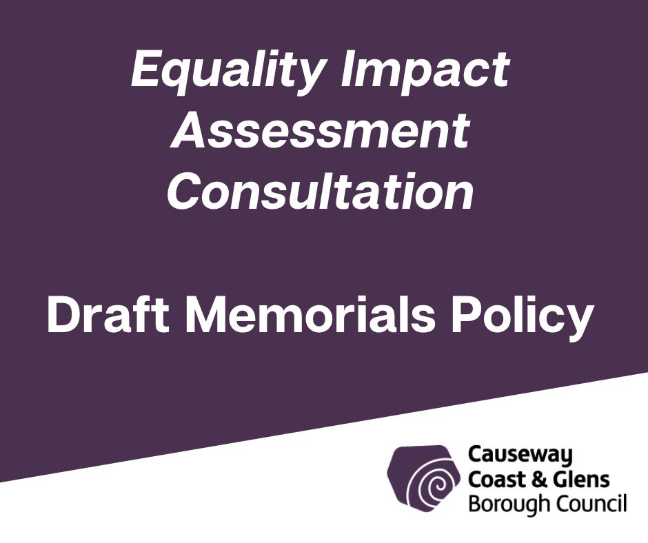 Council is undertaking an equality impact assessment on its Draft Memorials Policy. For draft EQIA consultation document, survey & links visit: bit.ly/4bF43tF The closing date for the receipt of comments is 5pm on Tuesday 11th June 2024.