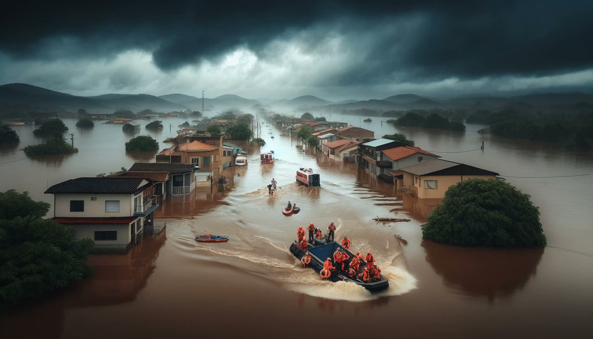 EsgDefi's tweet photo. As enchentes no Rio Grande do Sul continuam a causar estragos. O presidente @LulaOficial
anunciou um auxílio de R$ 22,6 bilhões para a recuperação das áreas afetadas, incluindo empréstimos do BNDES e liberação do FGTS. São  efeitos devastadores das #mudançasclimáticas. #Wordle https://t.co/wh1vfgpRU1