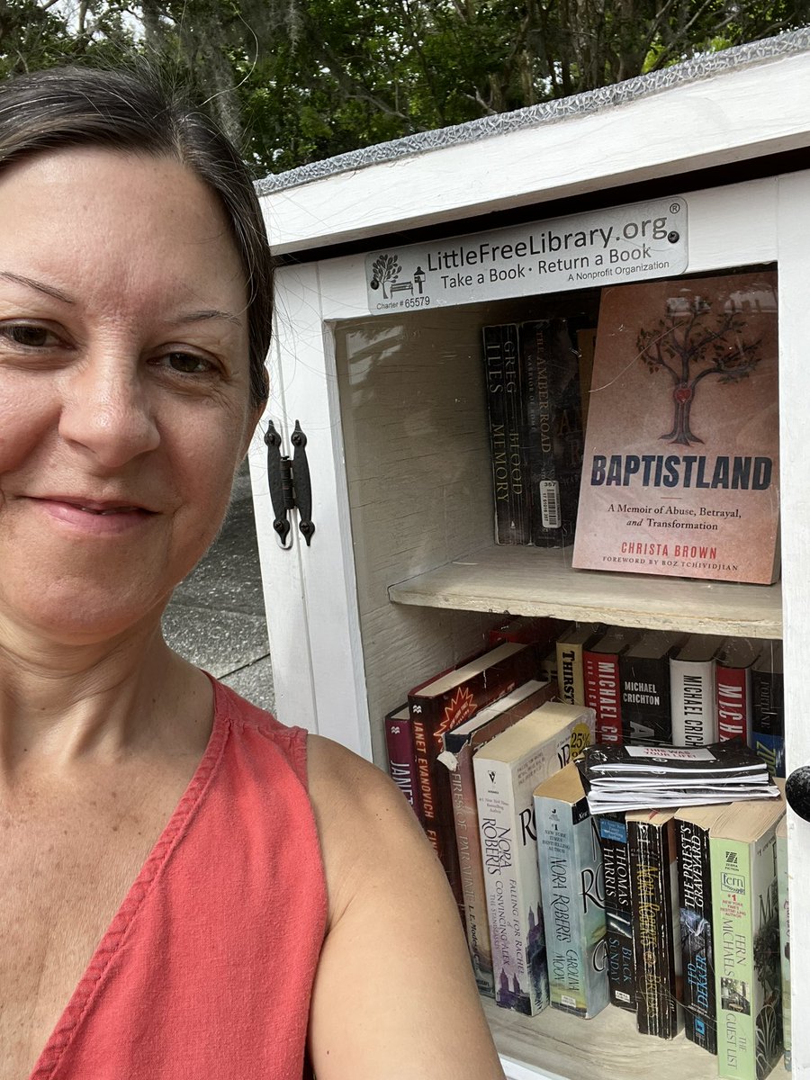 I enjoy sharing books like @ChristaBrown777 ‘s, Baptistland, in my community free library. Hoping whoever picks it will keep sharing her story, which I’m betting is like so many others around this part of the world. #baptistland #christabrown #lakedrivebooks  #southeastgeorgia