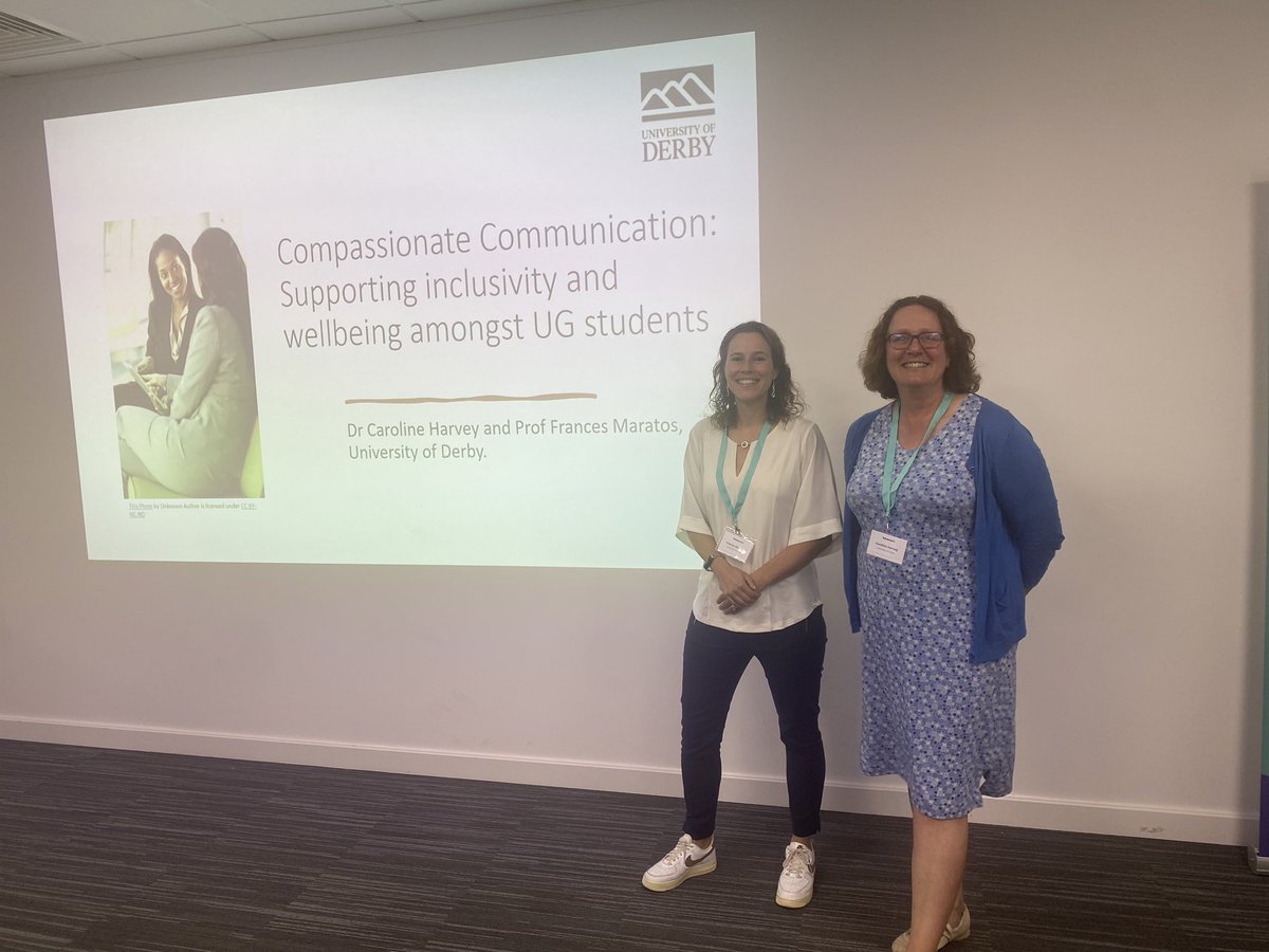 Well received workshop on compassionate communication in HE @AdvanceHE with my good colleague Dr Harvey #MWBHE22 @DerbyUniPsych @DerbyUni