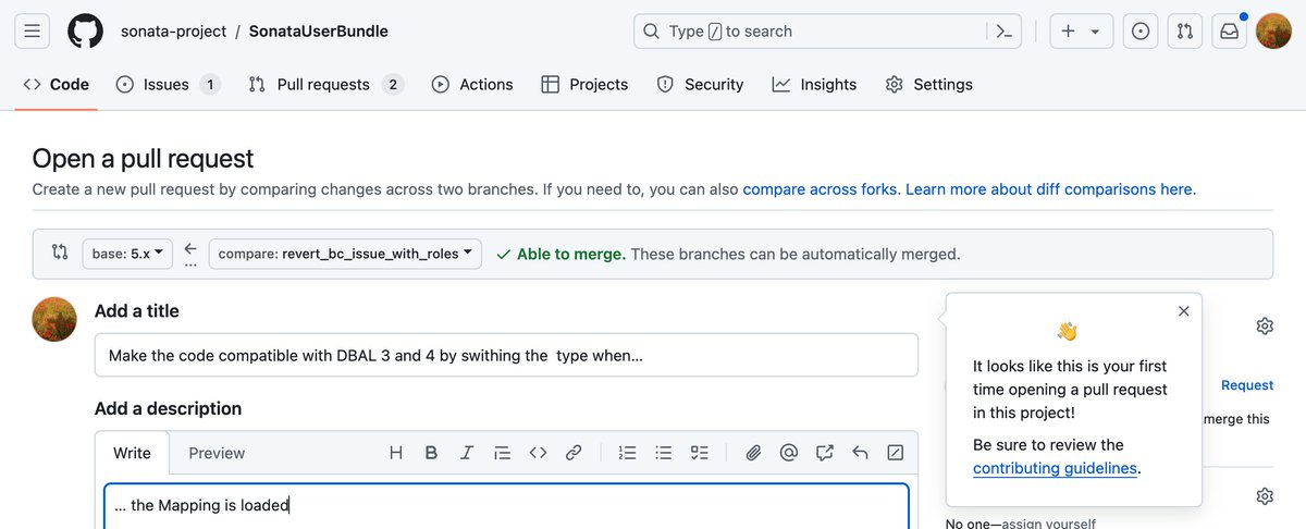 th0masr's tweet photo. Yeah, it has been a while, but not my first contribution ! "It looks like this is your first time opening a pull request in this project!" https://t.co/4jzemhPSZf