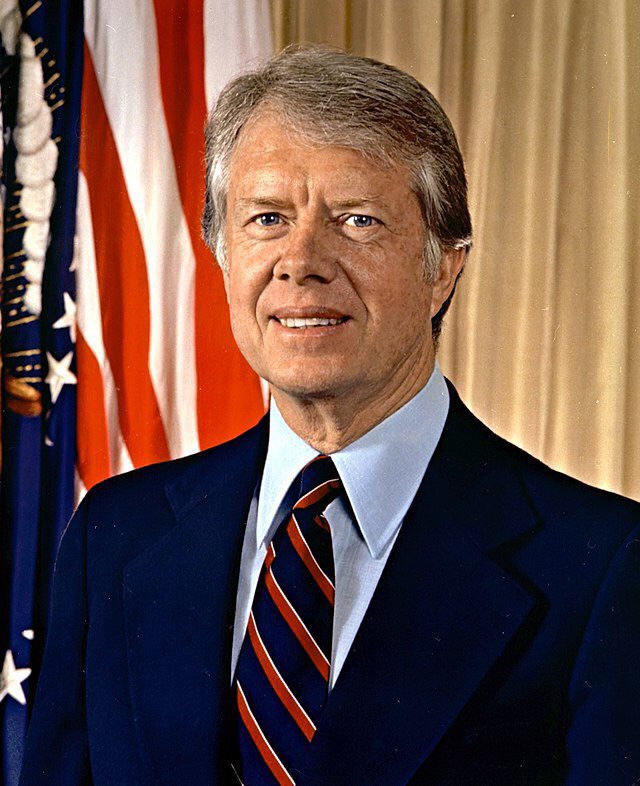 FORMER PRESIDENT JIMMY CARTER Attended Annapolis Received the Nobel Prize in 2002 Wrote 32 books Built homes for the poor Married to Rosalynn for 77 years All-around good guy Drop a ❤️ and Repost if you love President Carter!