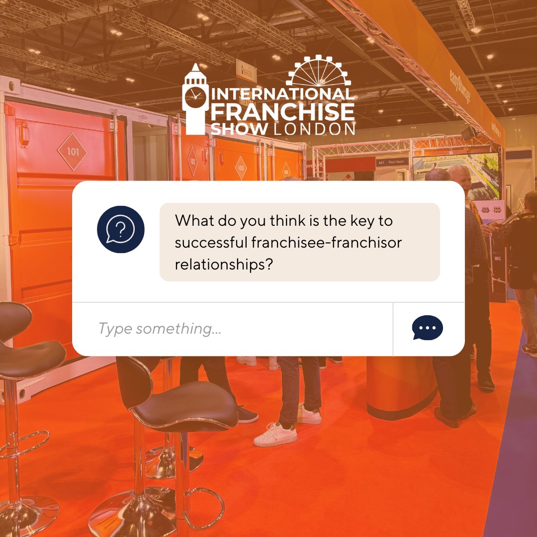 ❓ QUESTION ❓

What do you think is the key to successful franchisee-franchisor relationships?

Share your thoughts in the comments below! 💭

#InternationalFranchiseShow #IFS25 #IFS #Franchising #Franchisor #Franchisee #FranchiseEntrepreneur #FranchiseOpportunity #ExCeLLondon
