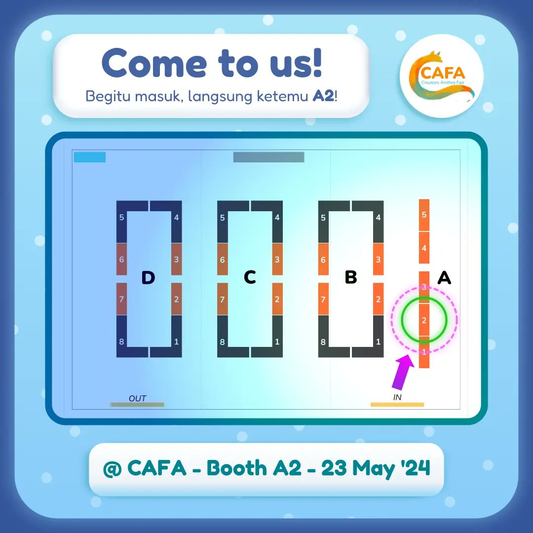 hwsono107's tweet photo. Hei! Aku buka booth di event namanya CAFA.

Jangan lupa mampir event CAFA ini untuk melihat dan mendapatkan karya mereka terutama aku ☺

#CAFA #CreatorsAnthroFair #furry #furrycommunity #furryindonesia #furrymarket #CreatorsParty #MisaelProject https://t.co/vnQPB8HUXr