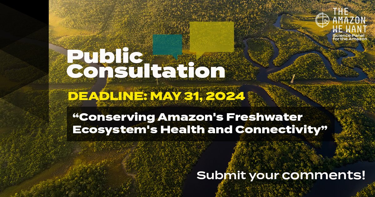 📣 Attention please! We're thrilled to invite you to delve into our latest policy brief, 'Conserving Amazon's Freshwater Ecosystem's Health and Connectivity'. Access the Public Consultation here: theamazonwewant.org/water-public-c… Share your insights before May 31st. #TheAmazonWeWant