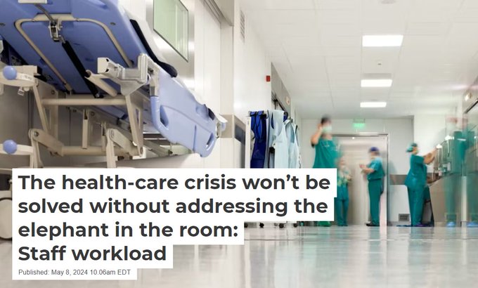 Overcapacity health workplaces & insufficient staffing levels mean nurses have unreasonably high workloads - and it's pushing them out of the profession. Solutions like nurse-patient ratios could ease workloads, improve patient care & retention. theconversation.com/the-health-car… #cdnhealth