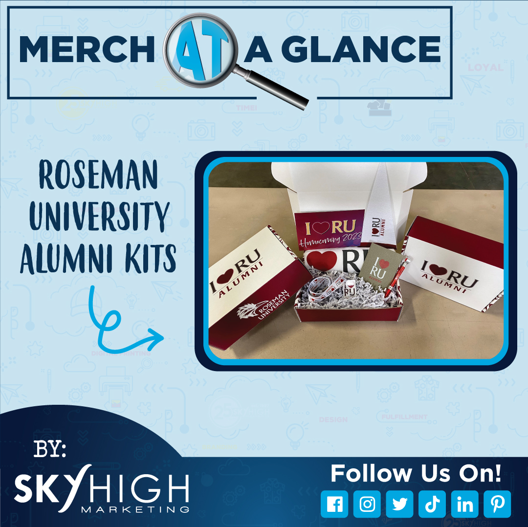 Check out these custom alumni kits! We love helping our clients tell their brand story in creative ways😊#custom #brandedmerch #skyhighmarketing