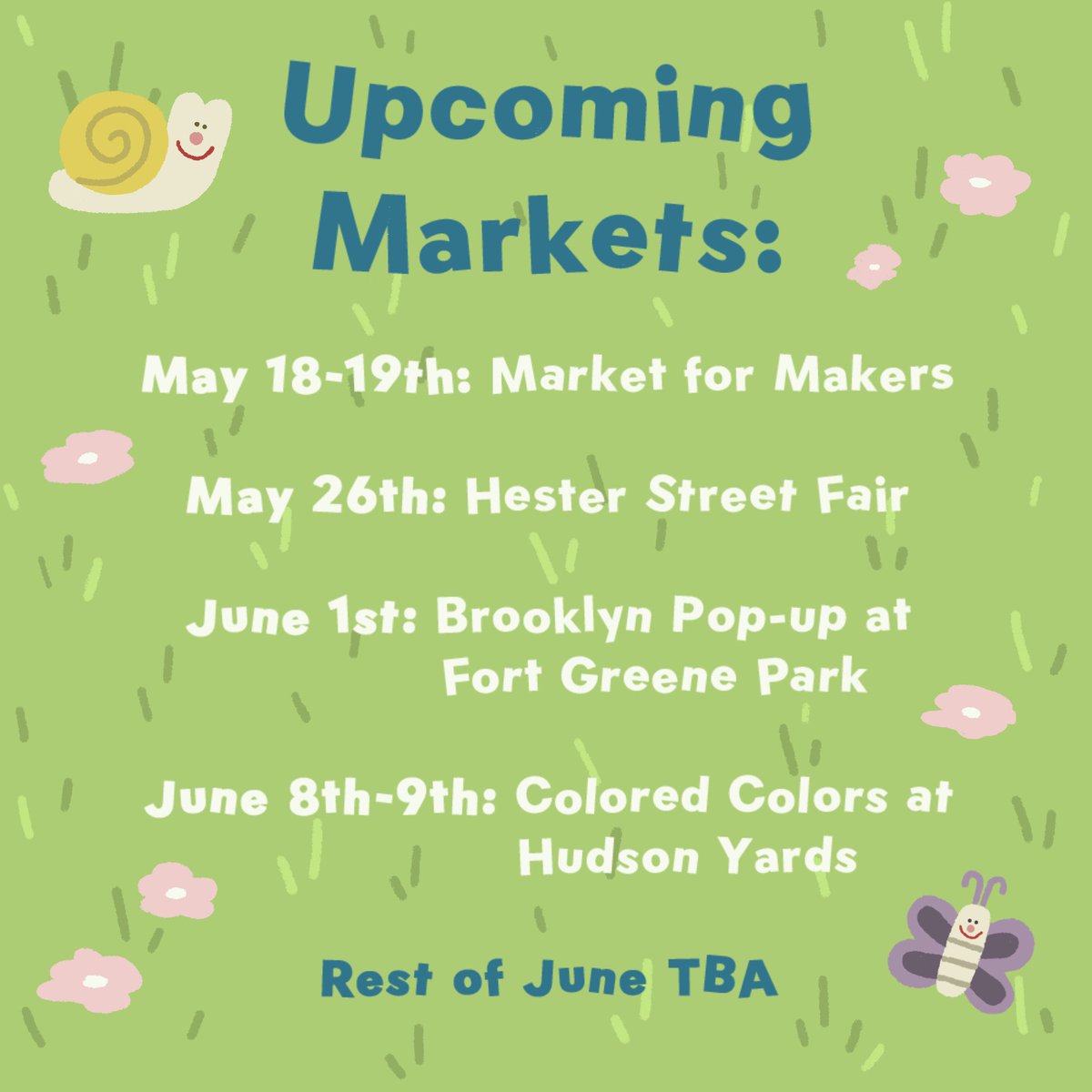 new york friends ~ @rollypolystudio will be popping up throughout the city this coming month! 🌸 #nyc #newyork #newyorkcity #brooklyn #cuteart #craftfair #pottery #hudsonyards #fortgreenepark