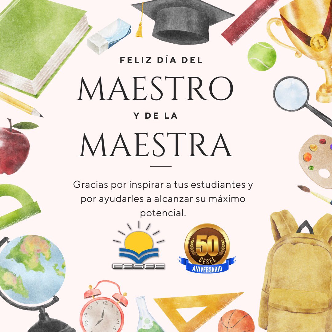 CeseeEF's tweet photo. Celebrando la dedicación y el compromiso de aquellos que moldean mentes y transforman vidas.
¡Feliz Día del Maestro y de la Maestra! 📖👨🏻‍🏫👩🏻‍🏫

#felizdiadelmaestroydelamaestra 
#todossomoscesee 
#vamoscesee 
#EducaciónFísica 
#CESEE #50añosformandoprofesionalesdelaeducacion https://t.co/X5NdDpw3pa