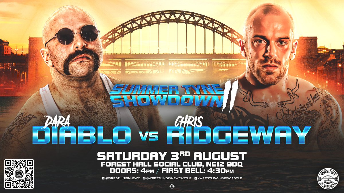 😎 Dara Diablo vs. Chris Ridgeway 👊 Debutants collide! Witness an explosive debut showdown as both step into the Wrestling In Newcastle ring for the first time! This is going to be a fight and you're not going to want to miss it! 🎟️ Tickets just £10 or grab our 'Group of