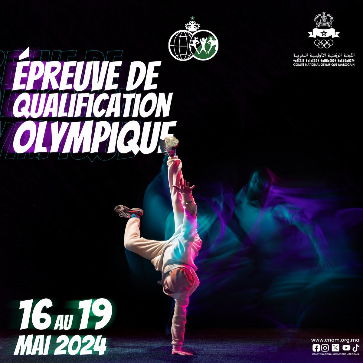 بالتوفيق لمنتخبنا الوطني للبريك دانس الذي سيشارك في التصفيات المؤهلة لدورة الألعاب الأولمبية في باريس 2024 المنظم،  من 16 إلى 19 ماي 2024، بشنغهاي 💪🇲🇦

#Breakdance #RoadToParis2024 #TeamMorocco