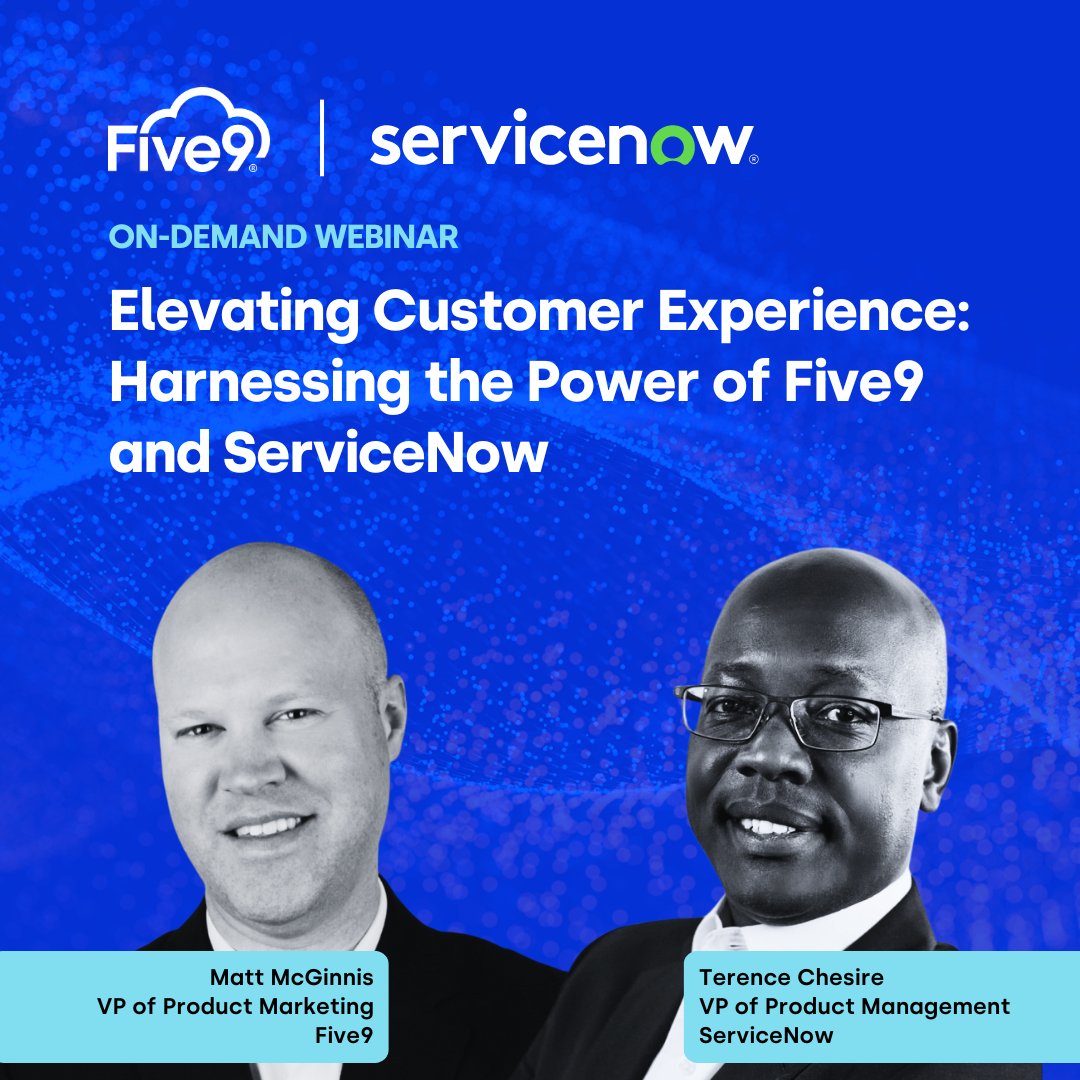 Watch on-demand as Five9 and @ServiceNow discuss joint success stories that elevate #CX and what you can expect next from our partnership. #PartnerPowered spr.ly/6015d6DOV