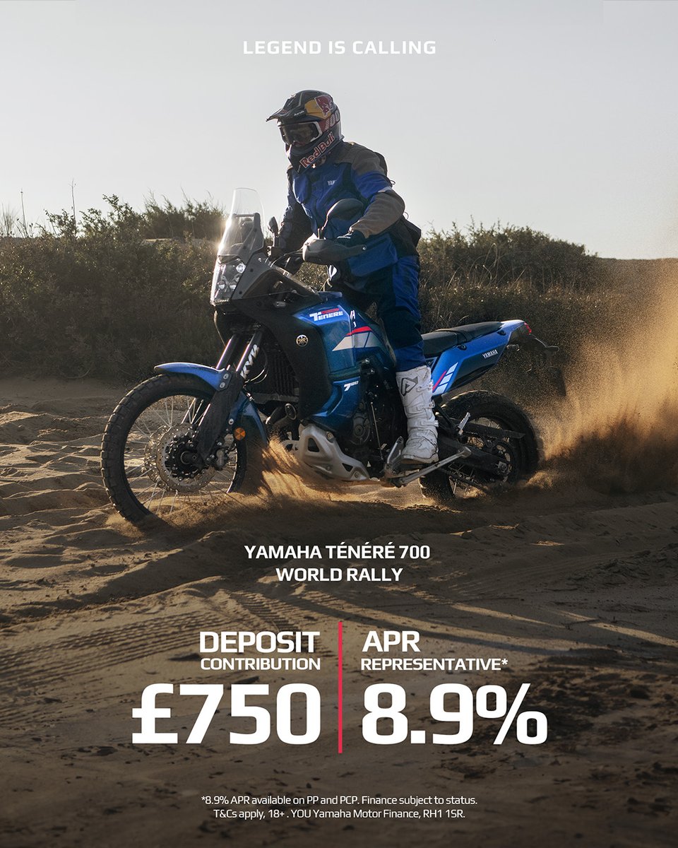 World Rally 🤝 Finance Contribution

What’s not to love? Get in touch today to find out more about @YMUKofficial's current Finance Contribution offer!

📞 01253 872037

#RacewaysMotorcycles

#Yamaha #RevsYourHeart #NextHorizon