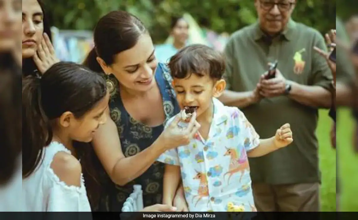 Dia Mirza And Vaibhav Rekhi's Son Avyaan Azaad Turns 3. See Birthday Pics ndtv.com/entertainment/…