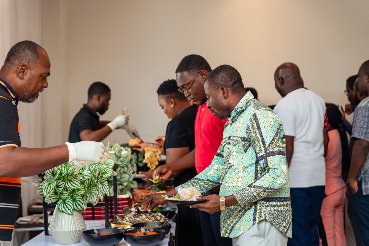 Ashesi's tweet photo. Yesterday was all about community #atAshesi! From our first academic break of the semester to a warm faculty and staff meet-and-greet topped off with a kenkey party, it was all about building and strengthening team bonds. https://t.co/0O4j6b93dC