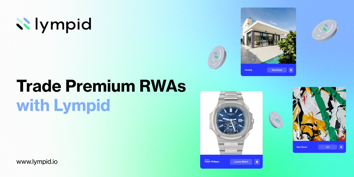 Art, watches, and real estate - all on the secure blockchain! Lympid offers a regulated platform to trade premium real-world assets. Invest in what you love and diversify your portfolio! 

#Lympid #RWA