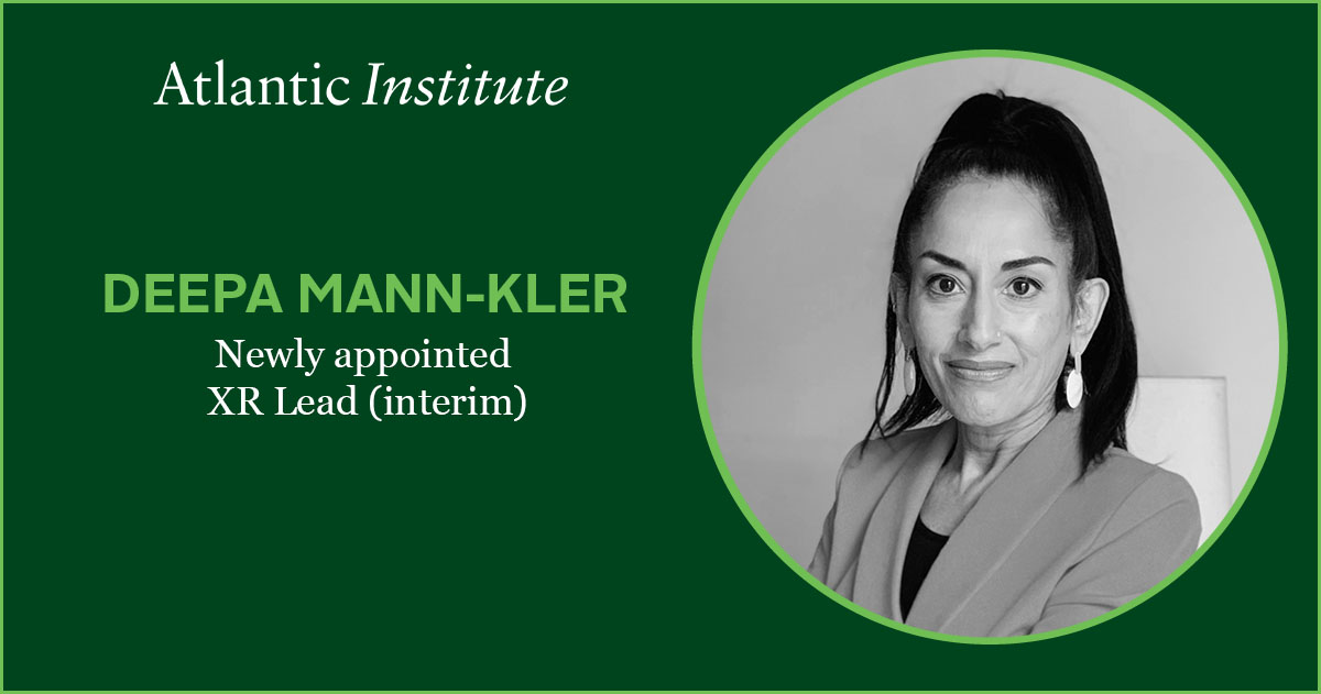 We are delighted to announce that Deepa Mann-Kler has joined the Atlantic Institute team as our XR Lead, covering for Alice Wroe who is now on maternity leave. Welcome Deepa! linkedin.com/in/deepa-mann-…