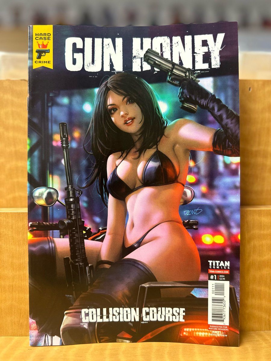 After nearly a year in hiding from government agents, Joanna Tan launches a plan to turn the tables. But when four armed groups converge on one secret location, will anyone survive the explosive collision? Find out in Gun Honey Collision Course from @ComicsTitan today! #NCBD