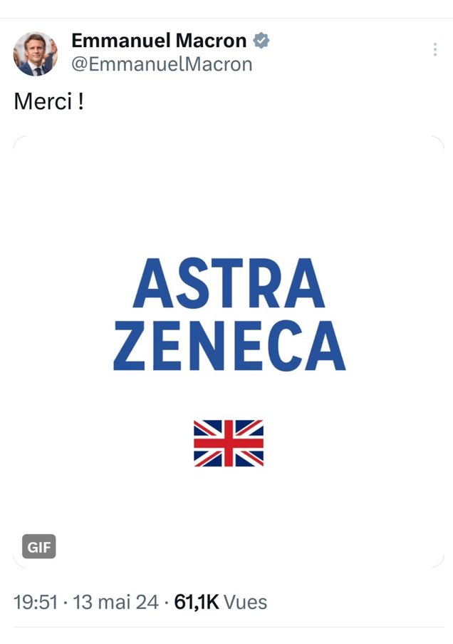 416 issues fatales, 500000 effets indésirables 👏👏👏ça mérite des remerciements