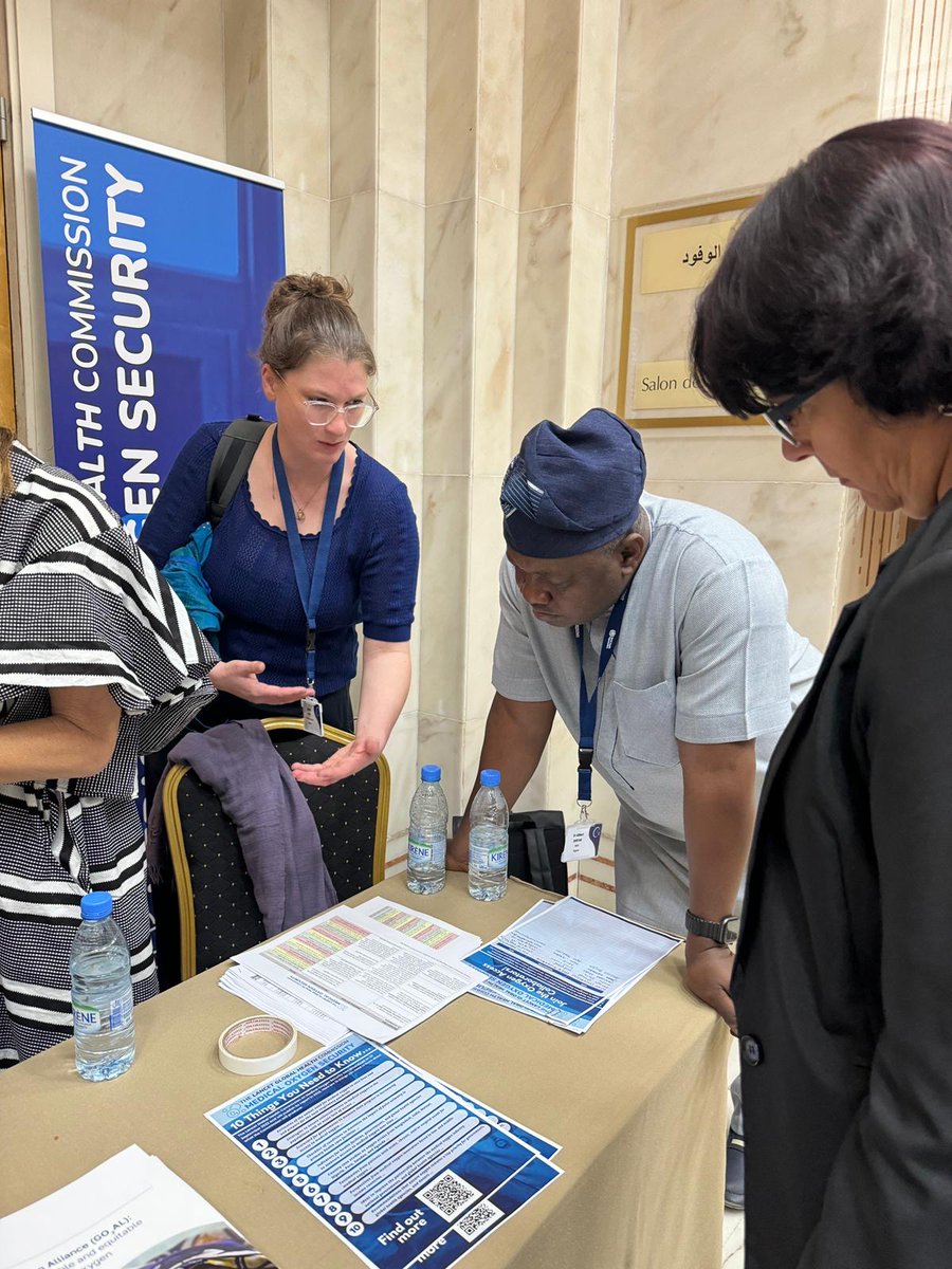 Are you in #Senegal at the @WHO #RoadtoOxygen Meeting? Drop by & see @LancetGH #Oxygen Commission booth with Dr @CarinaTKing & Dr @fredkitutu! Read the Commission Meeting Statement 👉 shorturl.at/pJ046 #InvestinOxygen #OxygenAccess #GlobalOxygenAlliance @OMS_SENEGAL