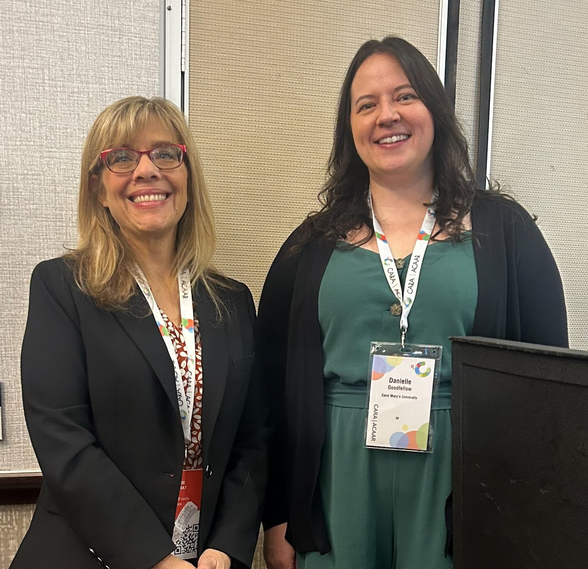 SBAtlantic's tweet image. We are proud of these two members of #TeamSpringboard speaking on behalf of their institutions (@cbuniversity and @smuhalifax) and Springboard at #CARA2024. #WayToGo  #TheyKnowAppliedResearch #IndustryAcademicPartnerships