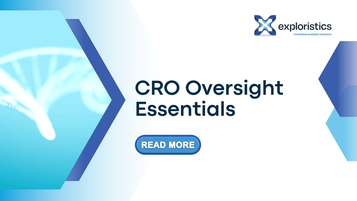 Navigating the complexities of #clinicaltrial oversight is crucial as #pharmaceutical and #biotechnology companies increasingly outsource to Contract Research Organisations (#CRO) to enhance efficiency and improve returns on R&D investments.

Read here: exploristics.com/cro-oversight-…