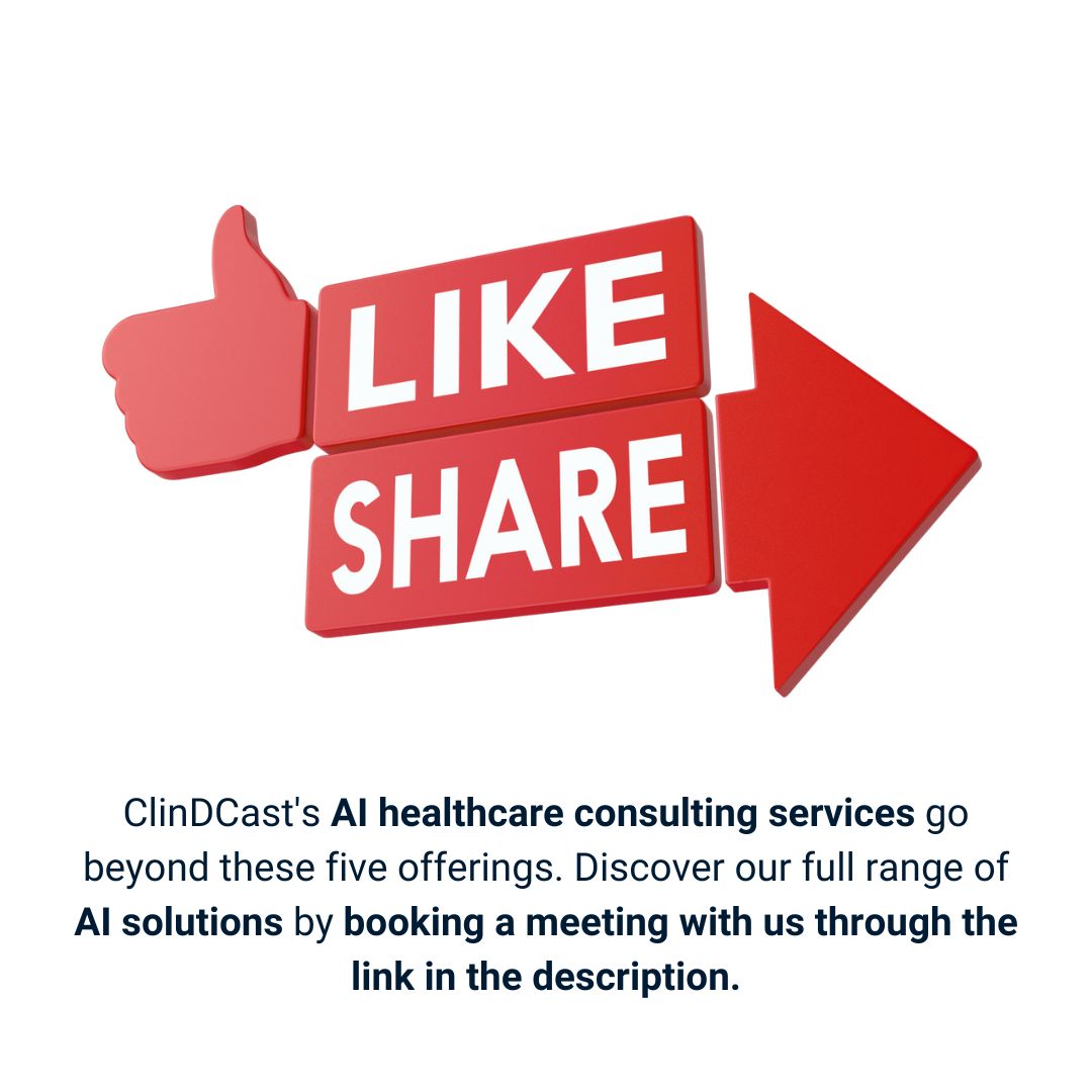 Book a meeting through the below link to learn about our full range of solutions. Let us elevate your organization Book A Meeting With us: clindcast.com/contact/ follow @ClinDCast #HealthcareInnovation #healthtech #ai #artificiallntelligence #HealthcareSystems #consulting