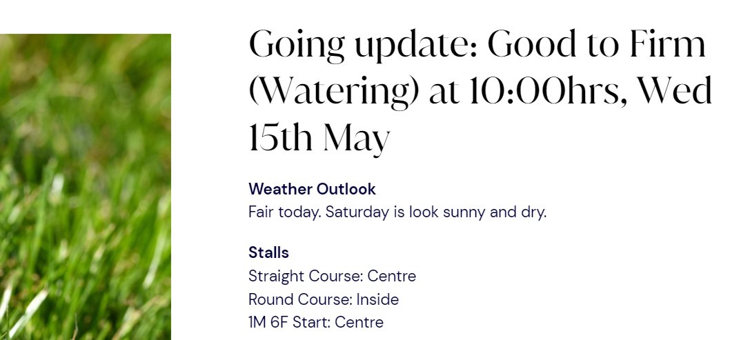 🌱Going Update ahead of Saturday:

The weather forecasts sunshine this Saturday! Fancy joining us? Ticket available to purchase here > thirskracing.eticketme.com/sales/fixtures…