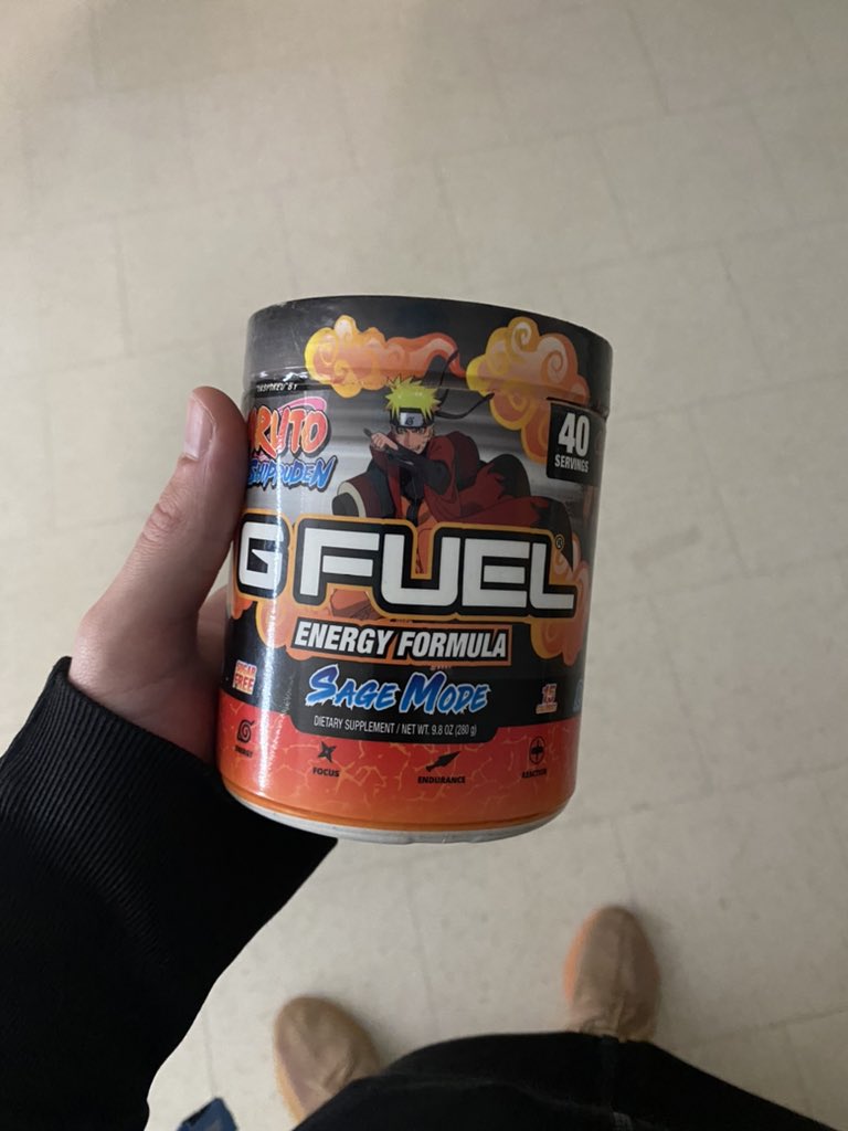 The @GFuelEnergy flavour of the day is… SAGE MODE. 

It’s a nice White peach and pomelo fruit flavour and is a great starter flavour 

#GFUEL #GSQUAD