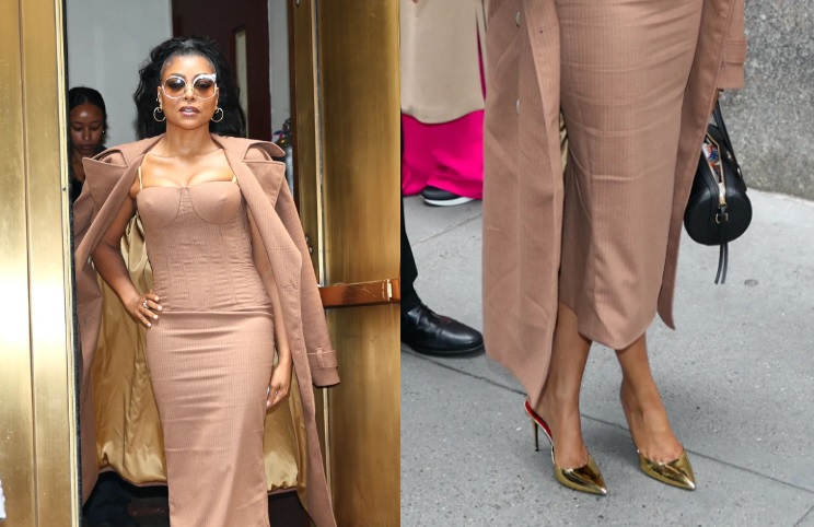 Taraji P. Henson Glows in Gilded Metallic Heels at NBCUniversal Event [caption id='attachment_153... #KevinHart #metallicheels. #metallicmules #NBCUniversal #TarajiP.Henson #HeelsNews heels.co.in/news/taraji-p-…