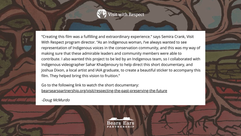 In April, news about the release of the Visit With Respect short documentary, “Respecting the Past, Preserving the Future” was featured in the Moab Times Independent. 🙌 We wanted to highlight their article &amp; have it available for the public to read: moabtimes.com/articles/visit…