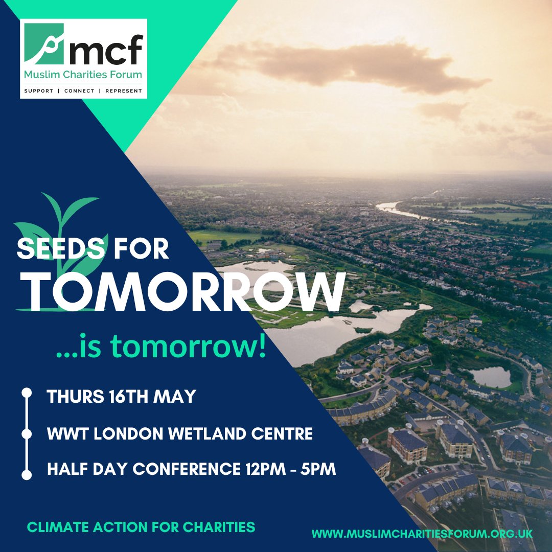 We're busy getting ready for Seeds For Tomorrow - our half-day #climateaction conference for charities! We look forward to seeing you at the beautiful @WWTLondon : Booked delegates please check your email and plan your journey.