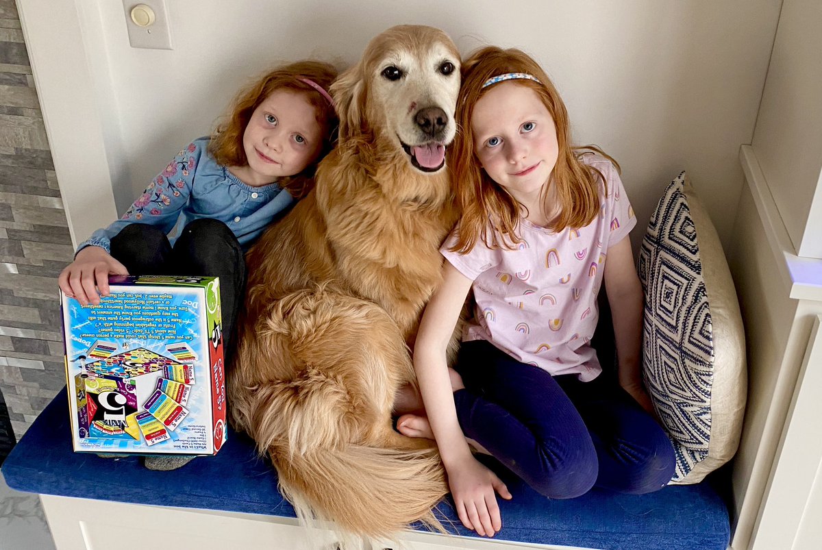 “GIRL TIME!  The little humans ‘get me.’  @Huckhound14  Holly, you should join us some time!  We share secrets, try on new outfits, all that stuff!”
—Sophie
#dogsoftwitter #BrooksHaven #grc #dogcelebration #GoldenRetriever #GirlTime