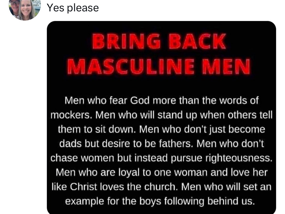 The truth is that masculine men are not permitted in Babylon. Masculinity, when it returns, will not be through an open door but through a very undemocratic replacement of the whole of modernity. Masculinity and modernity could never have continued together indefinitely.