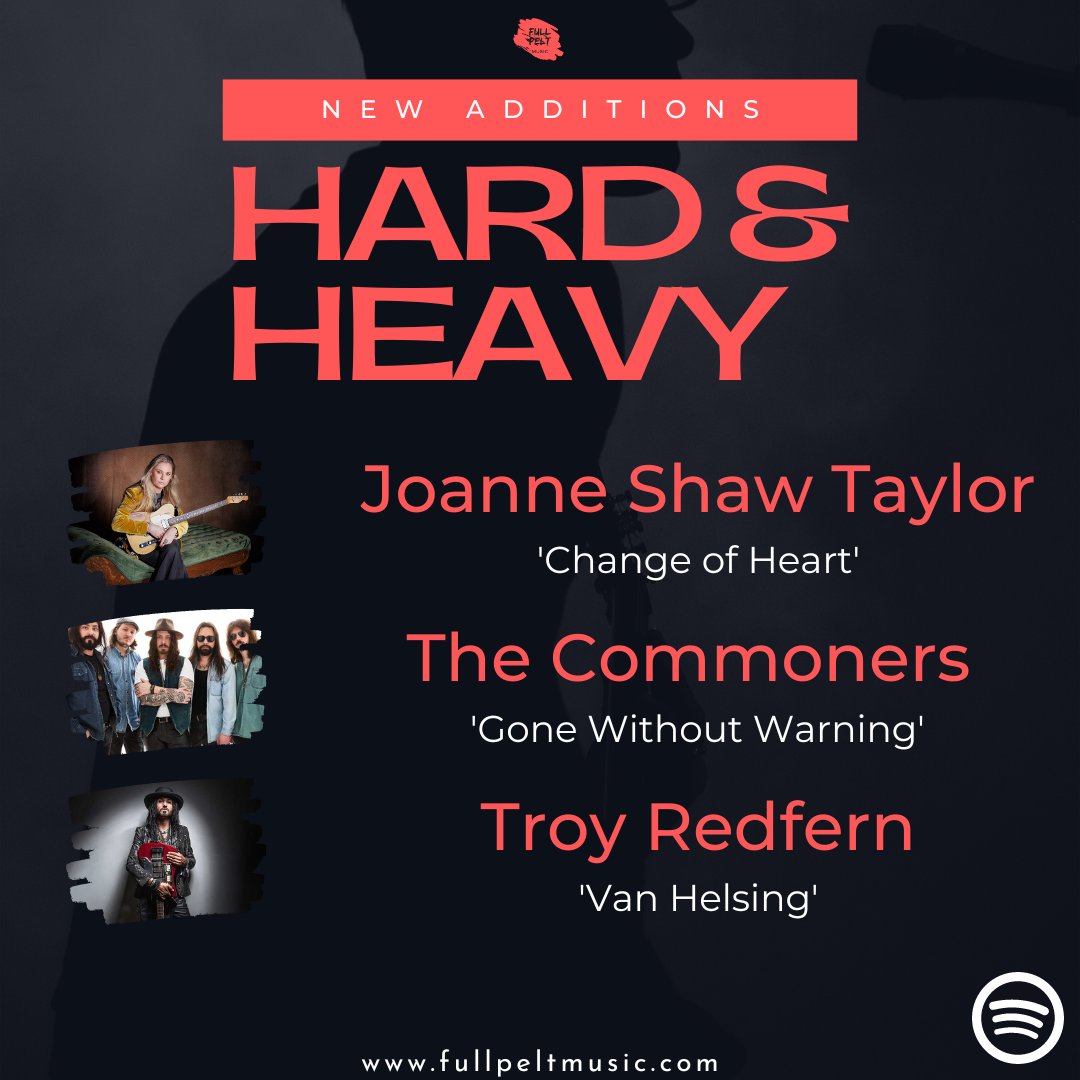 NEW ADDITIONS to our 'Hard & Heavy' Playlist! @joshawtaylor - 'Change of Heart' @TheCommonersTO - 'Gone Without Warning' @TroyRed7 - 'Van Helsing' Listen + Follow 👇 tinyurl.com/bddencky Magazine 👇 tinyurl.com/ms5u99zz