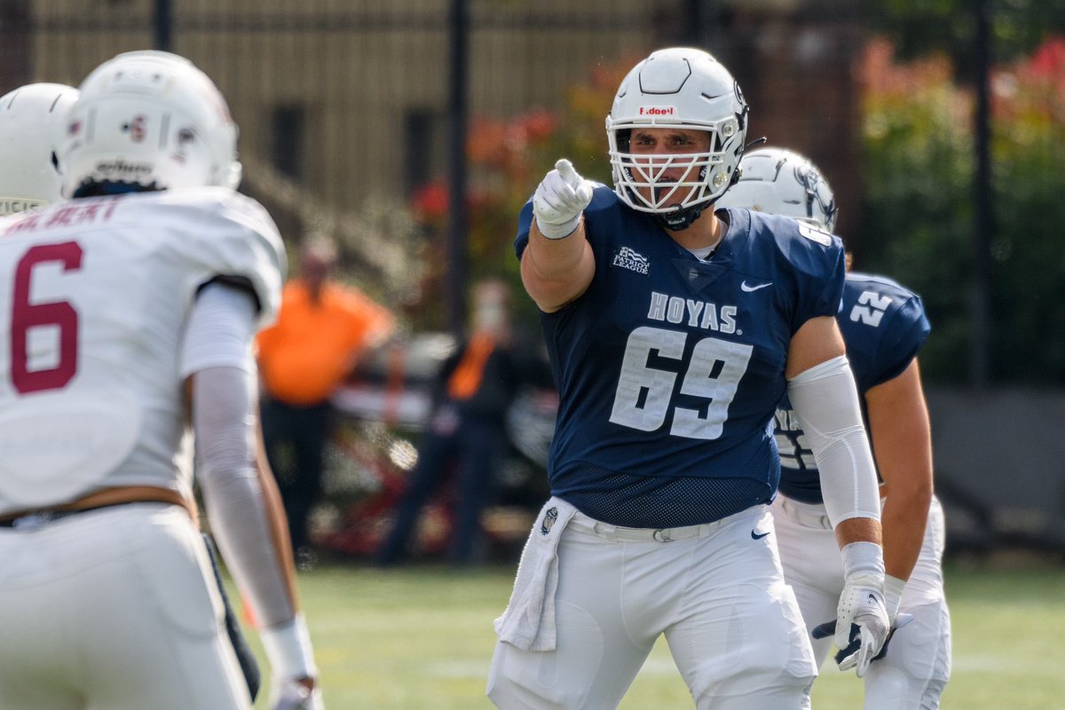 After a great phone call with <a href="/jackwmcdaniels/">Jack McDaniels</a> I am honored to say that I have received an offer to play at Georgetown University! <a href="/CoachPartin/">Joey Partin</a> 

<a href="/FATboysOLine/">Coach Mike Dillon</a> <a href="/SSSAS_Football/">Saints Football</a>