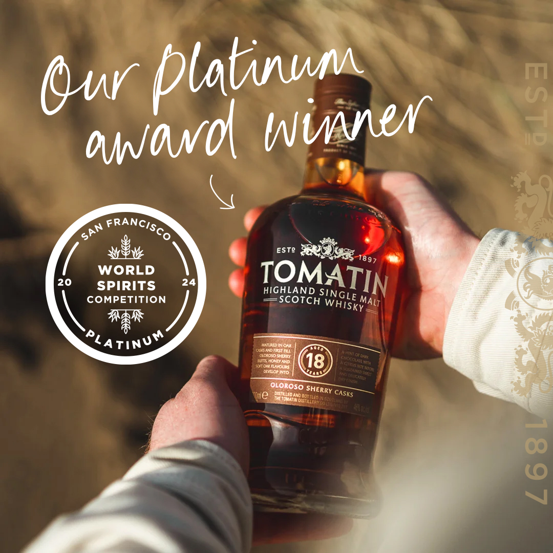 Tomatin Whisky (@tomatin1897) on Twitter photo We are delighted to share that three of our single malts have been awarded #DoubleGold at the
<a href="/SFWSpiritsComp/">SF WorldSpiritsComp</a>:
🏆 Tomatin 12 Year Old (95 points)
🏆 Tomatin 18 Year Old (99 points)
🏆 Tomatin 45 Year Old (99 points)
Read the full story:
tomatin.com/blog/tomatin/o… We are delighted to share that three of our single malts have been awarded #DoubleGold at the
<a href="/SFWSpiritsComp/">SF WorldSpiritsComp</a>:
🏆 Tomatin 12 Year Old (95 points)
🏆 Tomatin 18 Year Old (99 points)
🏆 Tomatin 45 Year Old (99 points)
Read the full story:
tomatin.com/blog/tomatin/o…