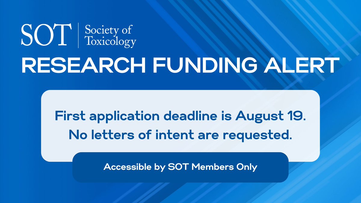 RESEARCH FUNDING ALERT: The @NIH has reissued an award opportunity that supports creative early-stage investigators with impactful research ideas. toxchange.toxicology.org/blogs/brian-cu… (accessible by #SOTMembers only)