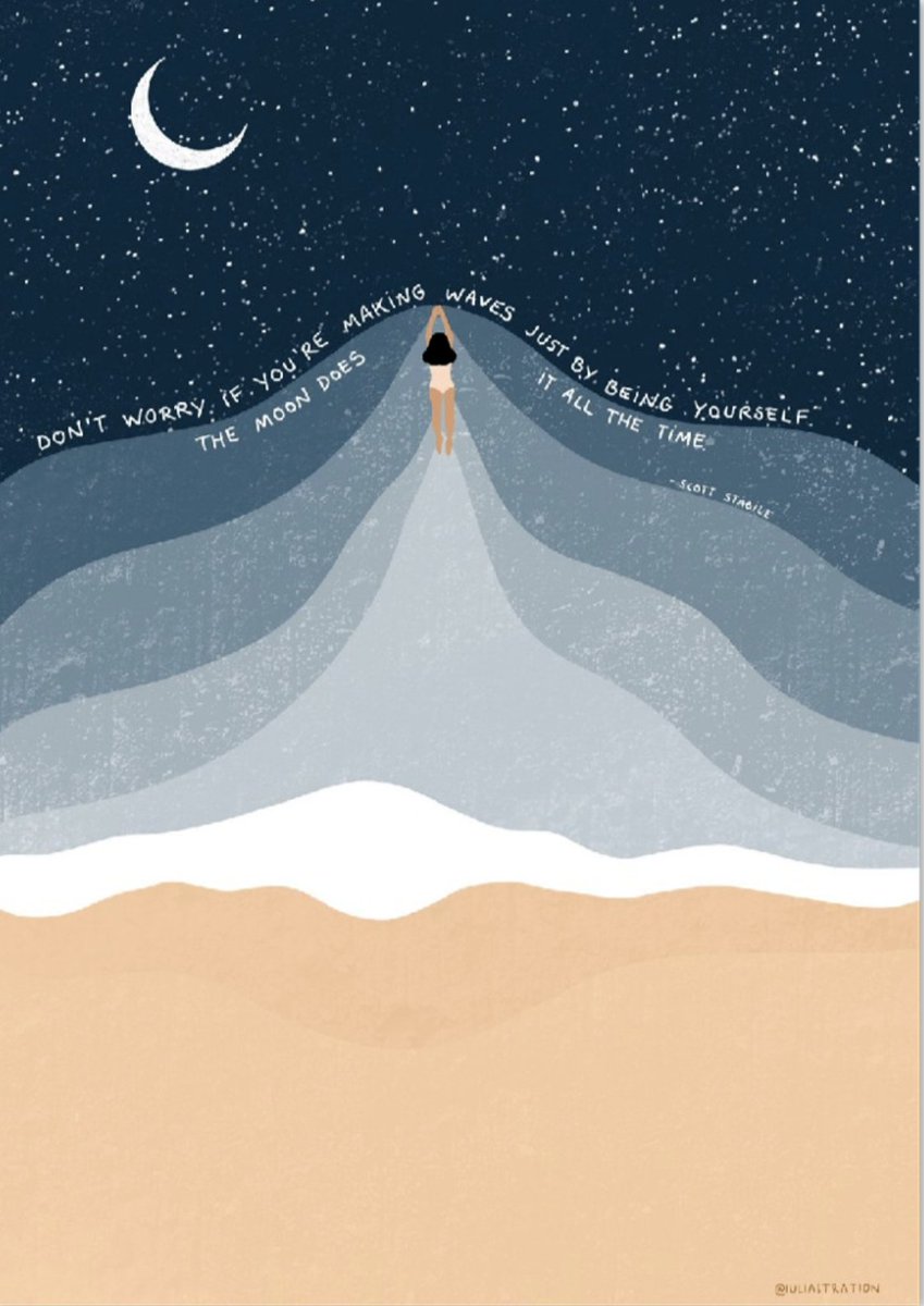 don’t worry if you’re making waves just by being yourself
the moon does it all the time🌙

#artbyiuliastration