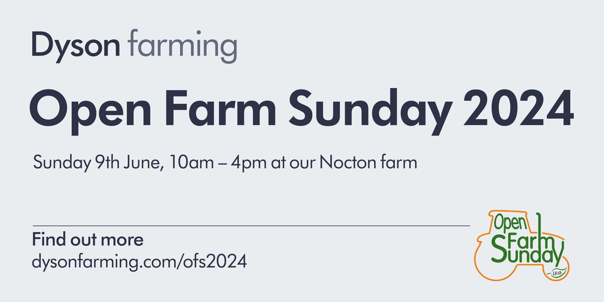 🚨 LESS THAN 200 TICKETS REMAIN FOR OPEN FARM SUNDAY All environment tours are fully booked. Walking tours will be available on the day. 🚜🌳 🎟️ Book your tickets now to avoid disappointment. Find out more at dysonfarming.com/ofs2024/ #ofs24 #lincolnshire #openfarmsunday