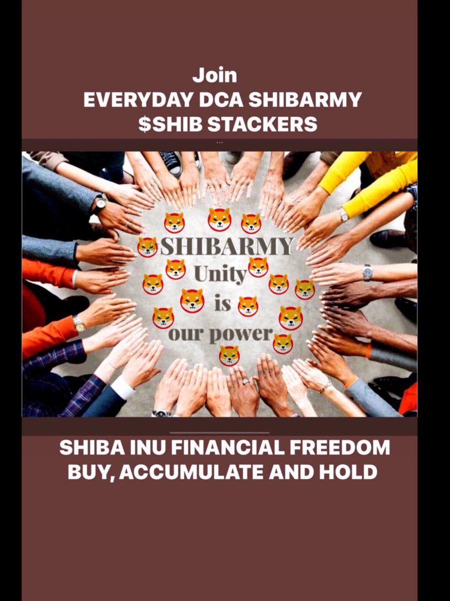 #ShibaInu FINANCIAL FREEDOM 🌱🪴🌾🌴💰🚀🍀🙏

Buy More While Prices Are Low
Accumulate
DCA, Dollar Cost Average
Buy The Dips
Buy and Hold, it's that simple.

#SHIB #SHIBA #ShibaInuETF #SHIBARMY #SHIBARAMY #SHIBARMYSTRONG #Shibarium #ShibaEternity 🚀