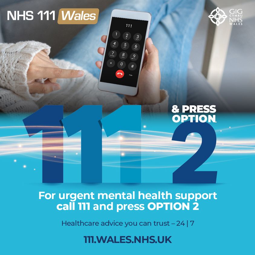 For urgent mental health support call 111 and press OPTION 2. For advice and support from a mental health professional in your area 24 hrs a day, 7 days a week. Healthcare advice you can trust. #MentalHealthAwarenessWeek