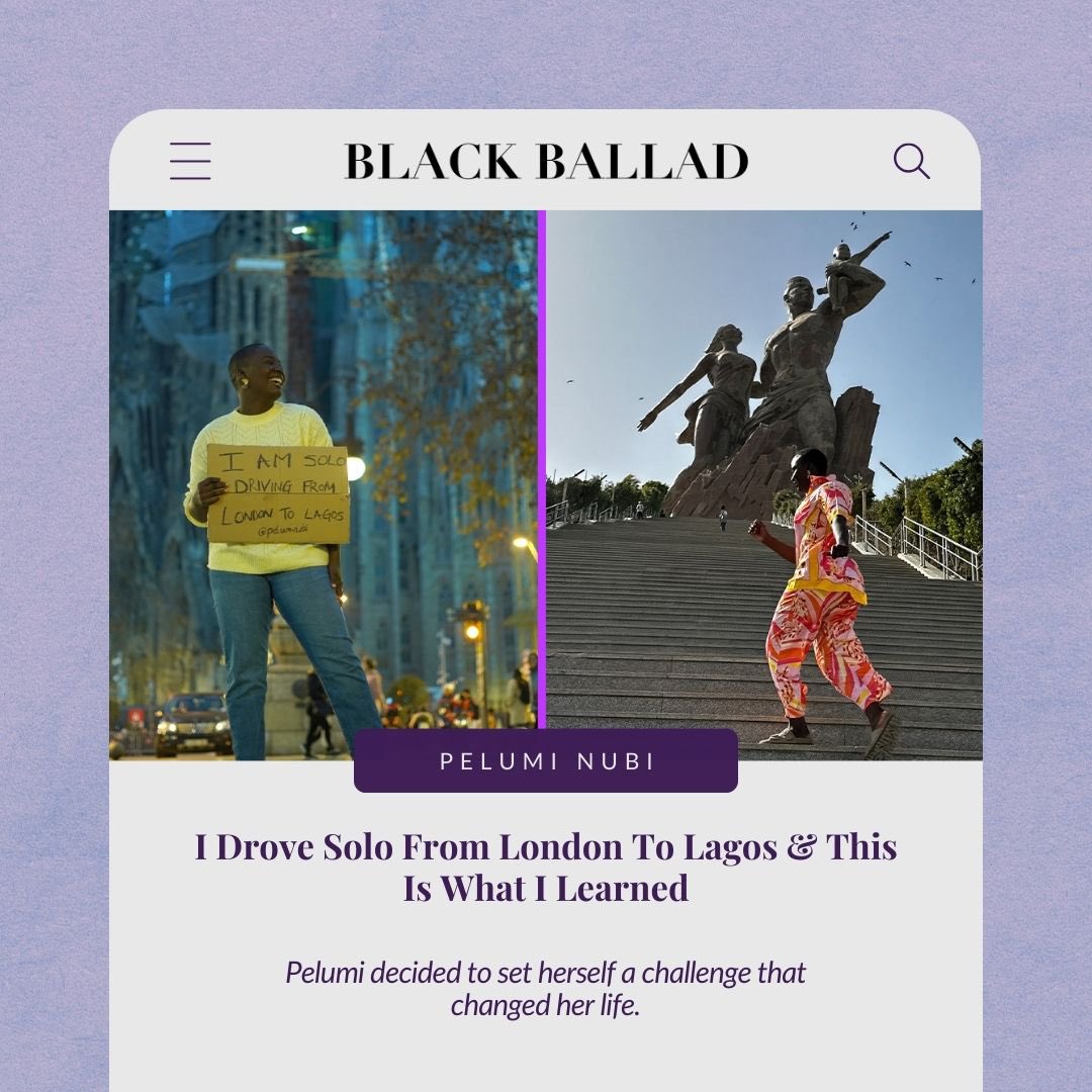 CrescendoDigit2's tweet image. We loved reading this personal essay by @peluminubi_ on @BlackBalladUK 

‘I Drove Solo From London To Lagos &amp;amp; This Is What I Learned’ ⬇️

blackballad.co.uk/travel/i-drove…

#TravelPR #Travelstories #ClientPR