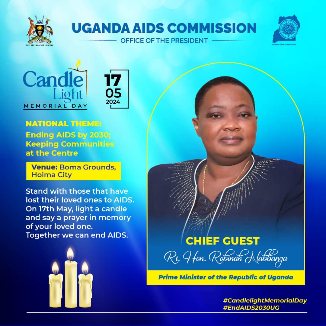 This Friday, we light a candle, in remembrance of those we have lost to HIV and AIDS.

Join us!! 
1) Light your candle(wax or electronic)
2) Take a picture
3) Post on your social media using hashtags #LightACandle 🕯️ #CandlelightMemorialDay #EndAIDS2030Ug
#UGANET4SocialJustice