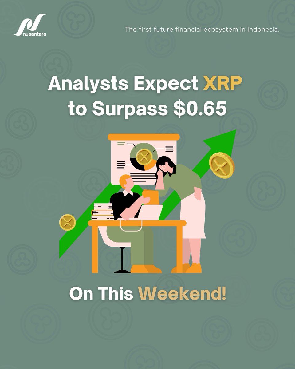 nusantaracorp's tweet photo. Prominent crypto prediction platforms Coincodex and Changelly issue favorable forecasts for XRP, projecting that its price would surpass $0.65 this weekend. 

#xrp #weekend #analystexpect #cryptocurrency https://t.co/tahSUp4z5p
