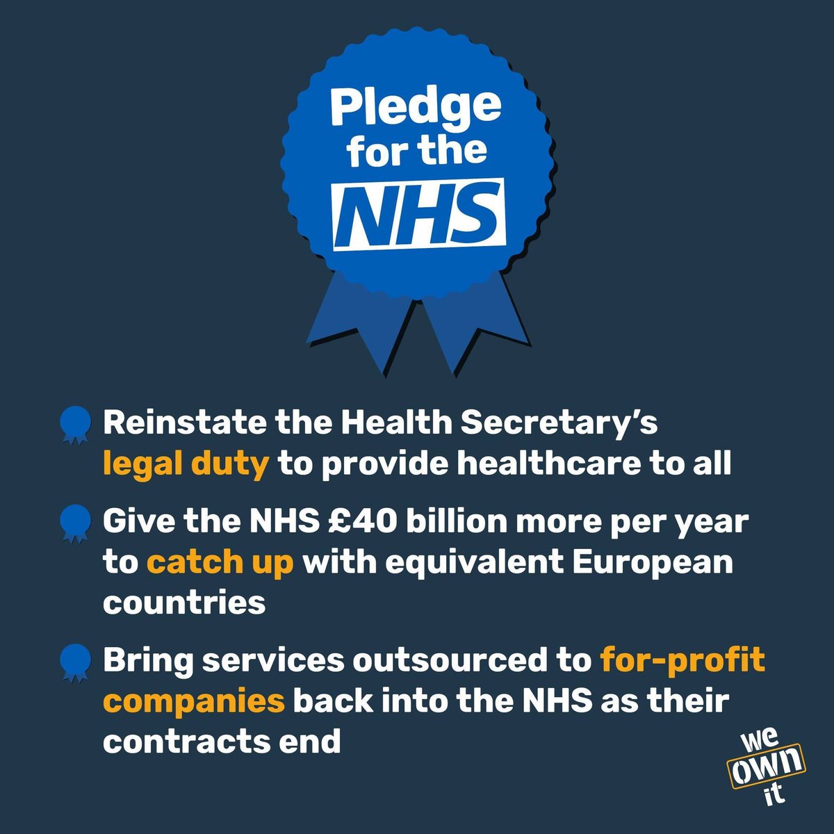 YOU hold the power in your hands to save our NHS this general election. Join tens of thousands of people - including celebrities - to demand your local candidates take the Pledge for the NHS. Find out how at weownit.org.uk/act-now/pledge…