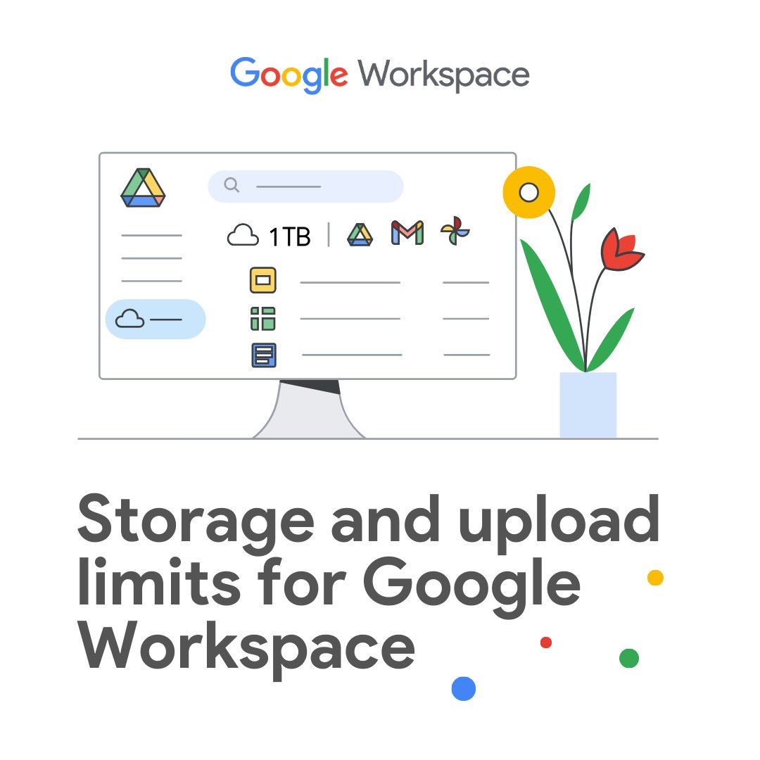 AskWorkspace's tweet image. ❔Did you know that your storage for Drive, Gmail &amp;amp; Photos depends on your #GoogleWorkspace plan? Most plans pool storage for everyone! 👫🏻 Check your capacity and learn more: goo.gle/4aCpzPb #StorageLimits