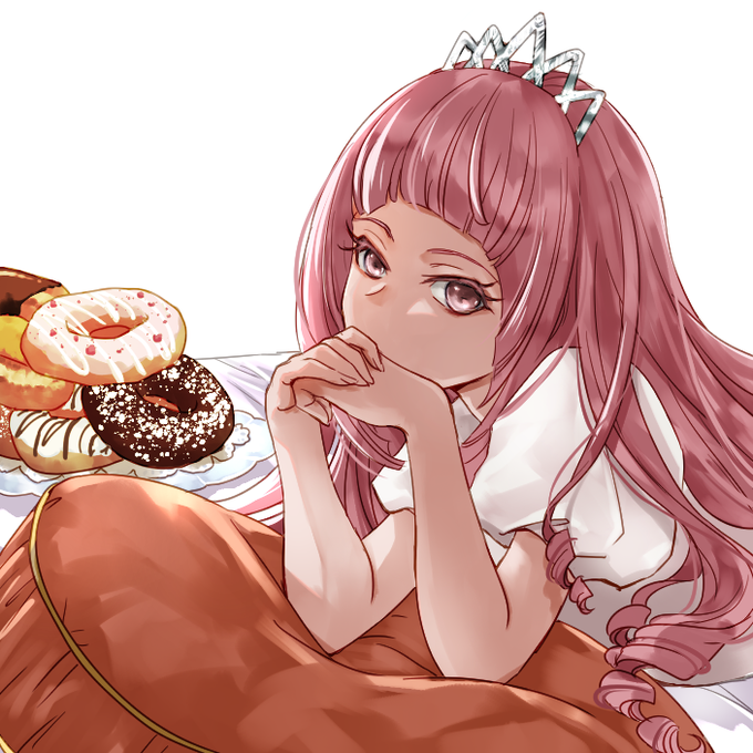 「pink hair tiara」 illustration images(Latest)