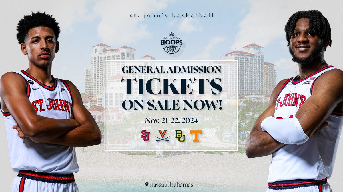 Tickets are on sale NOW for the @BahaMarHoops Bahamas Championship this November 🌴🏀 🎟 → bit.ly/4dESpB4